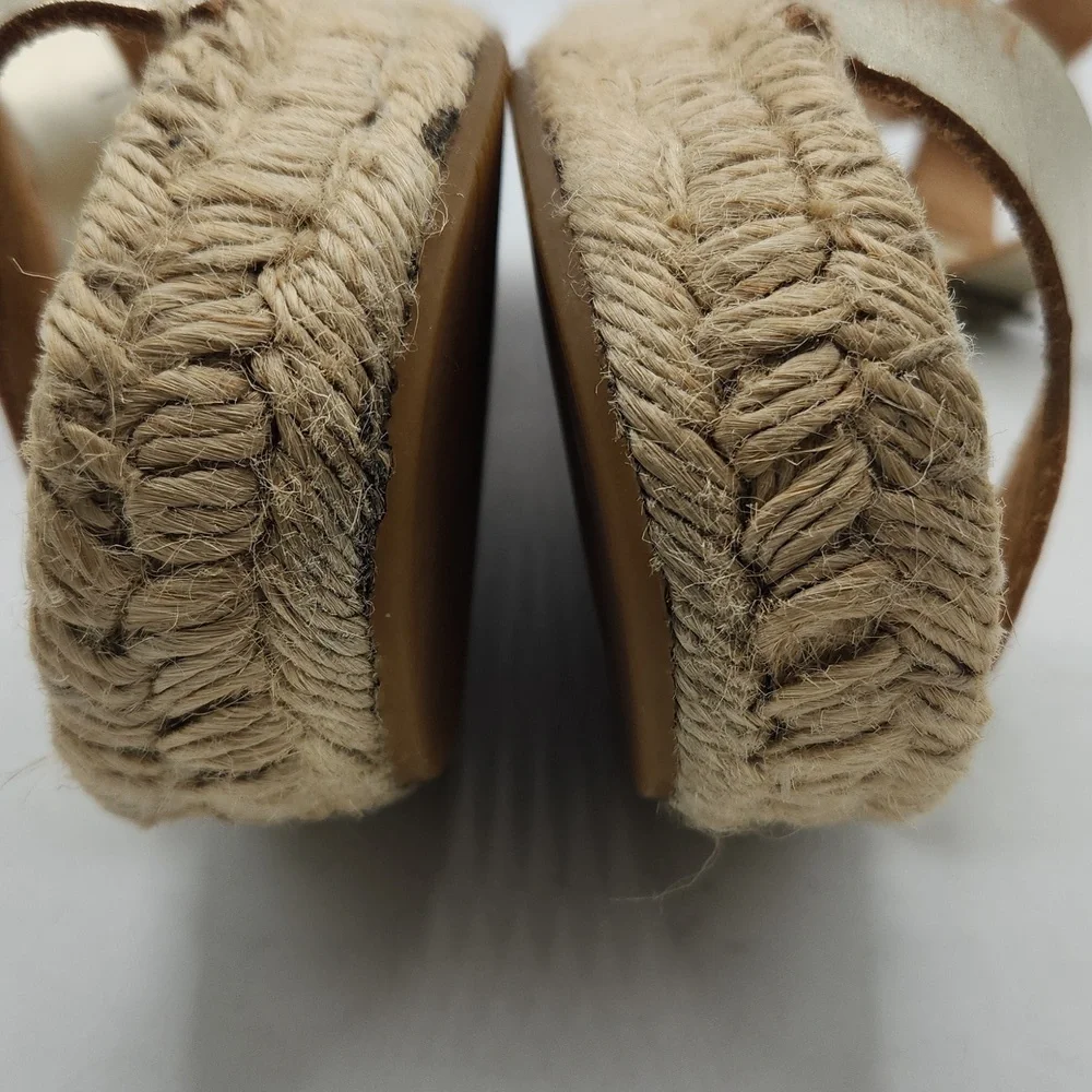 Soludos Cadiz Metallic Leather Platform Sandals Size 6